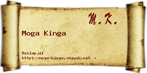 Moga Kinga névjegykártya